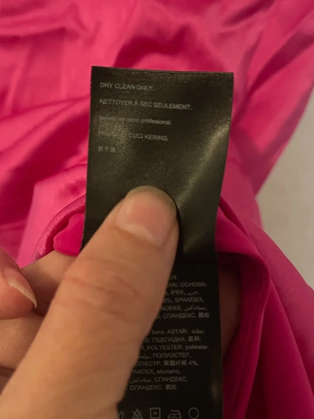 Bebe Hot Pink Silk (92%) Slip Dress - Spaghetti Strap, Size Medium - Picture 7 of 9